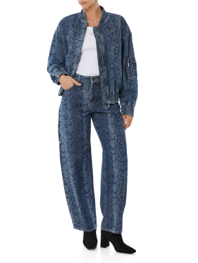 ΓΥΝΑΙΚΕΙΟ BOMBER JACKET | Μπλε Σκούρο S