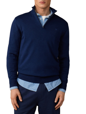 ΑΝΔΡΙΚΟ HALF-ZIP ΠΟΥΛΟΒΕΡ | Μπλε Σκούρο XL
