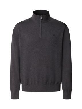 ΑΝΔΡΙΚΟ HALF-ZIP ΠΟΥΛΟΒΕΡ | Γκρι Σκούρο XL