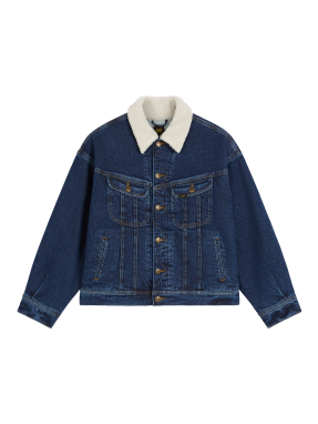 ΓΥΝΑΙΚΕΙΟ DENIM SHERPA JACKET | Μπλε Σκούρο M