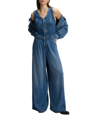 ΓΥΝΑΙΚΕΙΑ DENIM ΣΑΛΟΠΕΤΑ | Μπλε Σκούρο S
