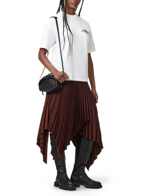 MIDI ΦΟΥΣΤΑ ELISA PLEATED | Μπορντό BURGUNDY RED UK 8