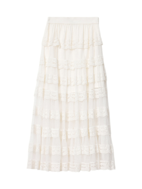 ΜΑΞΙ ΦΟΥΣΤΑ MAGGIE | Λευκό CHALK WHITE UK 8
