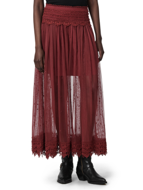 MIDI ΦΟΥΣΤΑ TRIXIE | Μπορντό BURGUNDY RED UK 6