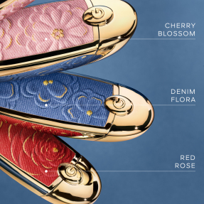 ROUGE G BLOOMING DENIM THE DOUBLE MIRROR JEWEL CASE - LIMITED EDITION THE CUSTOMISABLE ULTRA-CARE LIPSTICK | Blooming Denim - Red Rose