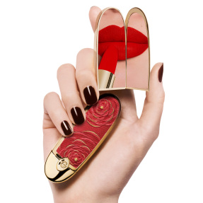 ROUGE G BLOOMING DENIM THE DOUBLE MIRROR JEWEL CASE - LIMITED EDITION THE CUSTOMISABLE ULTRA-CARE LIPSTICK | Blooming Denim - Red Rose
