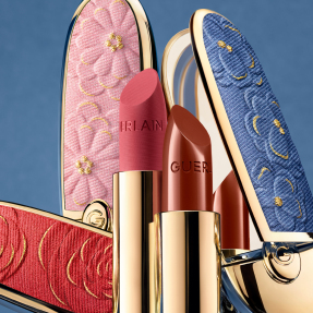 ROUGE G BLOOMING DENIM THE DOUBLE MIRROR JEWEL CASE - LIMITED EDITION THE CUSTOMISABLE ULTRA-CARE LIPSTICK | Blooming Denim - Cherry Blossom