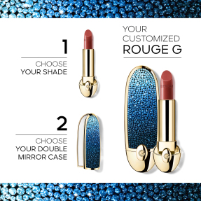 ROUGE G L’HEURE BLEUETHE DOUBLE MIRROR JEWEL CASE - LIMITED EDITIONTHE CUSTOMISABLE ULTRA-CARE LIPSTICK | Bleu Astral