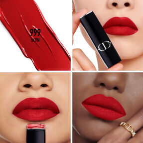 ROUGE DIOR LIPSTICK - COMFORT AND LONG WEAR - HYDRATING FLORAL LIP CARE | 999 Satiny finish