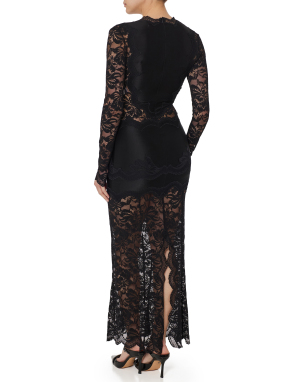 ΜΑΞΙ ΦΟΡΕΜΑ ΜΕ ΔΑΝΤΕΛΑ | Μαύρο FR 36