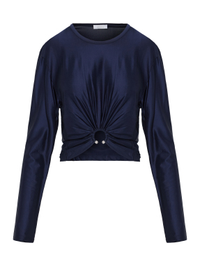 ΓΥΝΑΙΚΕΙΑ ΜΑΚΡΥΜΑΝΙΚΗ ΜΠΛΟΥΖΑ | Μπλε Σκούρο FR 40