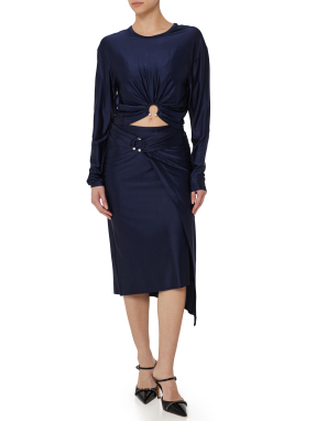 ΓΥΝΑΙΚΕΙΑ ΜΑΚΡΥΜΑΝΙΚΗ ΜΠΛΟΥΖΑ | Μπλε Σκούρο FR 40