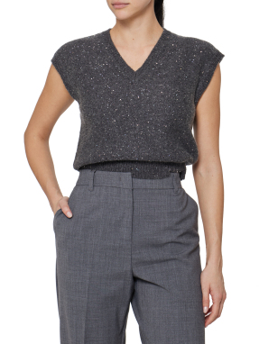 ΓΥΝΑΙΚΕΙΟ ΑΜΑΝΙΚΟ ΠΟΥΛΟΒΕΡ | Γκρι Σκούρο S