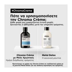 SERIE EXPERT CHROMA CREME ΣΑΜΠΟΥΑΝ ΜΕ ΜΠΛΕ ΧΡΩΣΤΙΚΕΣ ΓΙΑ ΑΝΟΙΧΤΑ ΚΑΣΤΑΝΑ ΜΑΛΛΙΑ | 300ml