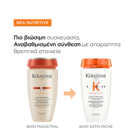 NUTRITIVE BAIN SATIN RICHE ΣΑΜΠΟΥΑΝ ΜΕ ΘΡΕΠΤΙΚΑ ΣΥΣΤΑΤΙΚΑ ΓΙΑ ΠΟΛΥ ΞΗΡΑ ΜΑΛΛΙΑ | 250ml