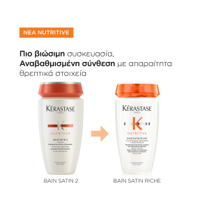 NUTRITIVE BAIN SATIN RICHE ΣΑΜΠΟΥΑΝ ΜΕ ΘΡΕΠΤΙΚΑ ΣΥΣΤΑΤΙΚΑ ΓΙΑ ΠΟΛΥ ΞΗΡΑ ΜΑΛΛΙΑ | 250ml