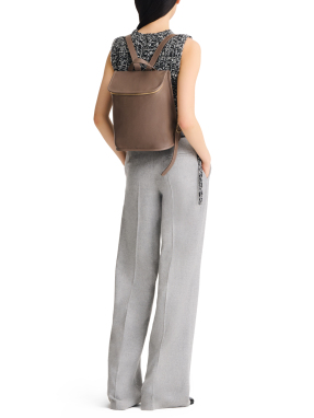 ΓΥΝΑΙΚΕΙΟ ΔΕΡΜΑΤΙΝΟ ΣΑΚΙΔΙΟ ΠΑΛΤΗΣ LE FOULONNÉ | Καφέ Σκούρο