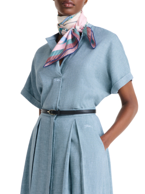 ΓΥΝΑΙΚΕΙΟ ΜΕΤΑΞΩΤΟ ΦΟΥΛΑΡΙ A TOUTE ALLURE SILK SCARF 90 | Ροζ