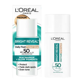 BRIGHT REVEAL TINTED DAILY FLUID SPF50 | 50ml Medium