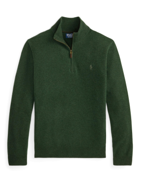 ΑΝΔΡΙΚΟ ΜΑΛΛΙΝΟ ΠΟΥΛΟΒΕΡ HALF-ZIP | Πράσινο  XXL
