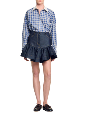 ΜΙΝΙ DENIM ΦΟΥΣΤΑ | Μπλε Σκούρο FR 42