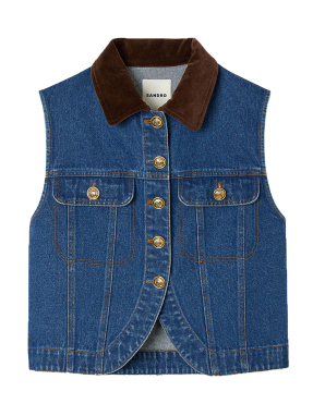 ΓΥΝΑΙΚΕΙΟ ΑΜΑΝΙΚΟ DENIM JACKET | Μπλε FR 40