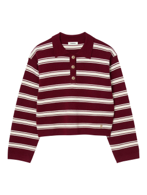 ΓΥΝΑΙΚΕΙΑ ΜΑΚΡΥΜΑΝΙΚΗ POLO ΜΠΛΟΥΖΑ | Μπορντό S