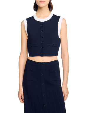 ΓΥΝΑΙΚΕΙΟ CROP ΤΟΠ | Μπλε Σκούρο L