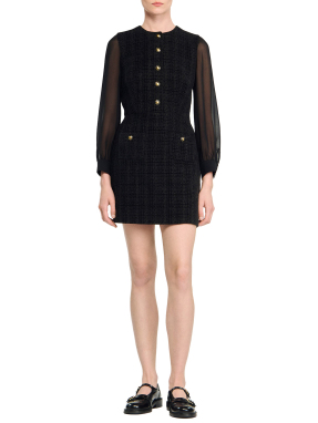 ΜΙΝΙ TWEED ΦΟΡΕΜΑ | Μαύρο FR 42