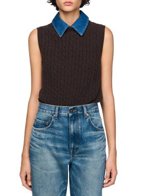 ΓΥΝΑΙΚΕΙΟ ΑΜΑΝΙΚΟ ΠΛΕΚΤΟ ΠΟΥΛΟΒΕΡ | Καφέ M