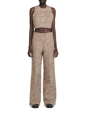 ΓΥΝΑΙΚΕΙΟ TWEED ΠΑΝΤΕΛΟΝΙ | Καφέ Ανοιχτό FR 40