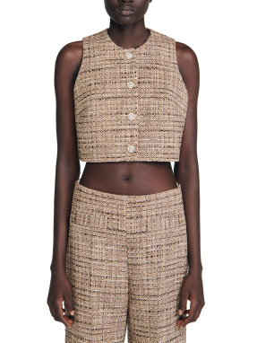 ΓΥΝΑΙΚΕΙΟ TWEED ΤΟΠ | Καφέ M