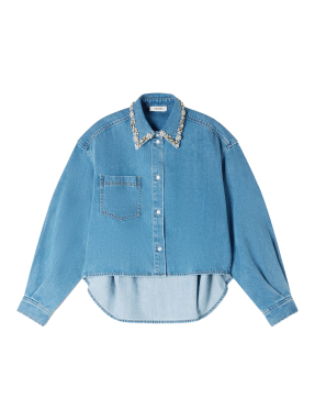 ΓΥΝΑΙΚΕΙΟ DENIM ΠΟΥΚΑΜΙΣΟ | Μπλε L