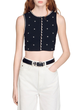 ΓΥΝΑΙΚΕΙΟ CROP ΤΟΠ | Μαύρο XS