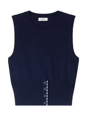 ΓΥΝΑΙΚΕΙΟ ΑΜΑΝΙΚΟ CROP ΤΟΠ | Μπλε Σκούρο M