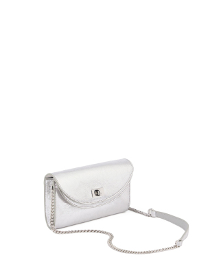 ΓΥΝΑΙΚΕΙΟ ΔΕΡΜΑΤΙΝΟ CLUTCH | Ασημί