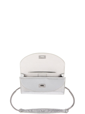 ΓΥΝΑΙΚΕΙΟ ΔΕΡΜΑΤΙΝΟ CLUTCH | Ασημί