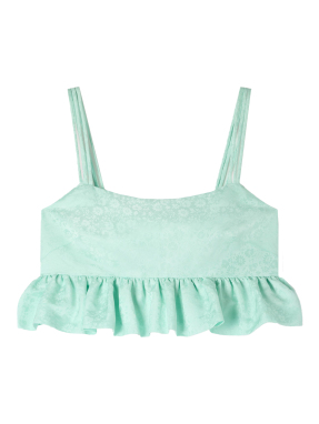 ΓΥΝΑΙΚΕΙΟ ΦΛΟΡΑΛ CROP ΤΟΠ | Πράσινο Ανοιχτό M