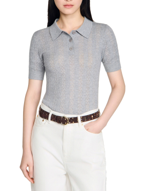 ΓΥΝΑΙΚΕΙΑ ΜΑΛΛΙΝΗ POLO ΜΠΛΟΥΖΑ | Γκρι XS