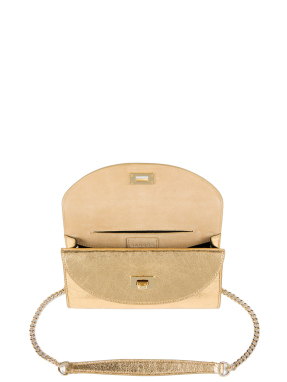 ΓΥΝΑΙΚΕΙΟ ΔΕΡΜΑΤΙΝΟ CLUTCH | Χρυσό
