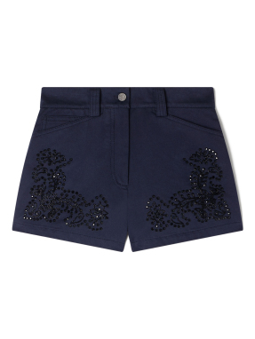 ΓΥΝΑΙΚΕΙΟ SHORTS ΜΕ ΚΕΝΤΗΜΑΤΑ | Μπλε Σκούρο FR 34