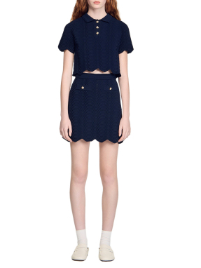 ΜΙΝΙ ΠΛΕΚΤΗ ΦΟΥΣΤΑ | Μπλε Σκούρο FR 40