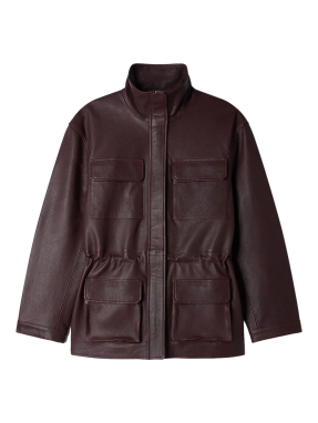 ΓΥΝΑΙΚΕΙΟ ΔΕΡΜΑΤΙΝΟ JACKET | Μπορντό 34 FR 34