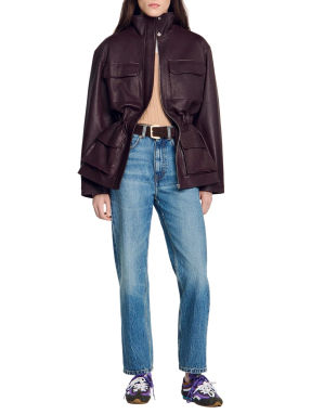 ΓΥΝΑΙΚΕΙΟ ΔΕΡΜΑΤΙΝΟ JACKET | Μπορντό 34 FR 34
