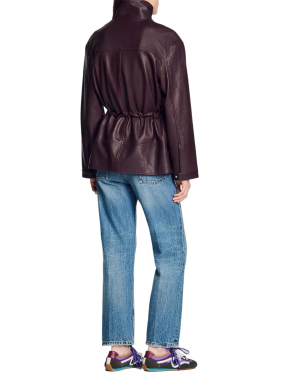 ΓΥΝΑΙΚΕΙΟ ΔΕΡΜΑΤΙΝΟ JACKET | Μπορντό 34 FR 34