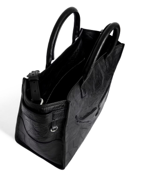 ΓΥΝΑΙΚΕΙΑ ΔΕΡΜΑΤΙΝΗ TOTE ΤΣΑΝΤΑ ANGEL | Μαύρο