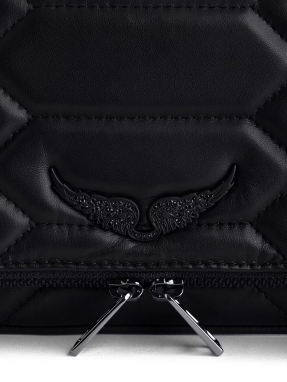 ΓΥΝΑΙΚΕΙΟ ΔΕΡΜΑΤΙΝΟ CLUTCH ROCK QUILTED XL | Μαύρο