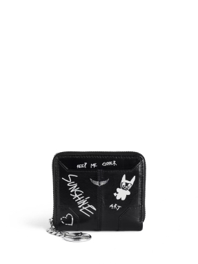 ΓΥΝΑΙΚΕΙΟ ΔΕΡΜΑΤΙΝΟ ΠΟΡΤΟΦΟΛΙ  SUNNY CARD HOLDER | Μαύρο