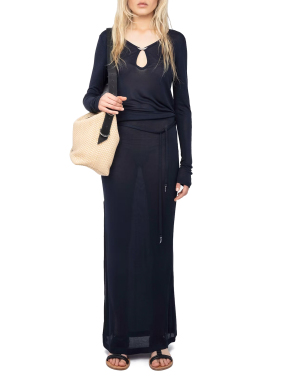 ΓΥΝΑΙΚΕΙΑ ΜΑΚΡΥΜΑΝΙΚΗ ΜΠΛΟΥΖΑ TINA | Μπλε Σκούρο S