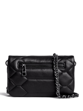 ΓΥΝΑΙΚΕΙΟ ΔΕΡΜΑΤΙΝΟ CLUTCH ROCK NANO QUILTED XL | Μαύρο